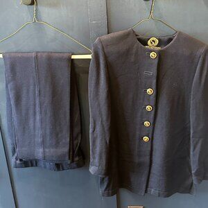 St Johns Basics, Pants suit Set, Pants Size 4, Navy